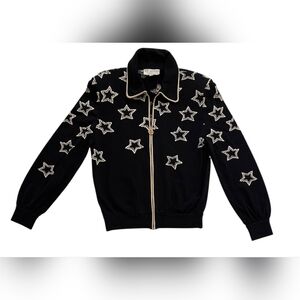 St. John Black Jacket‎ with White Star Pattern